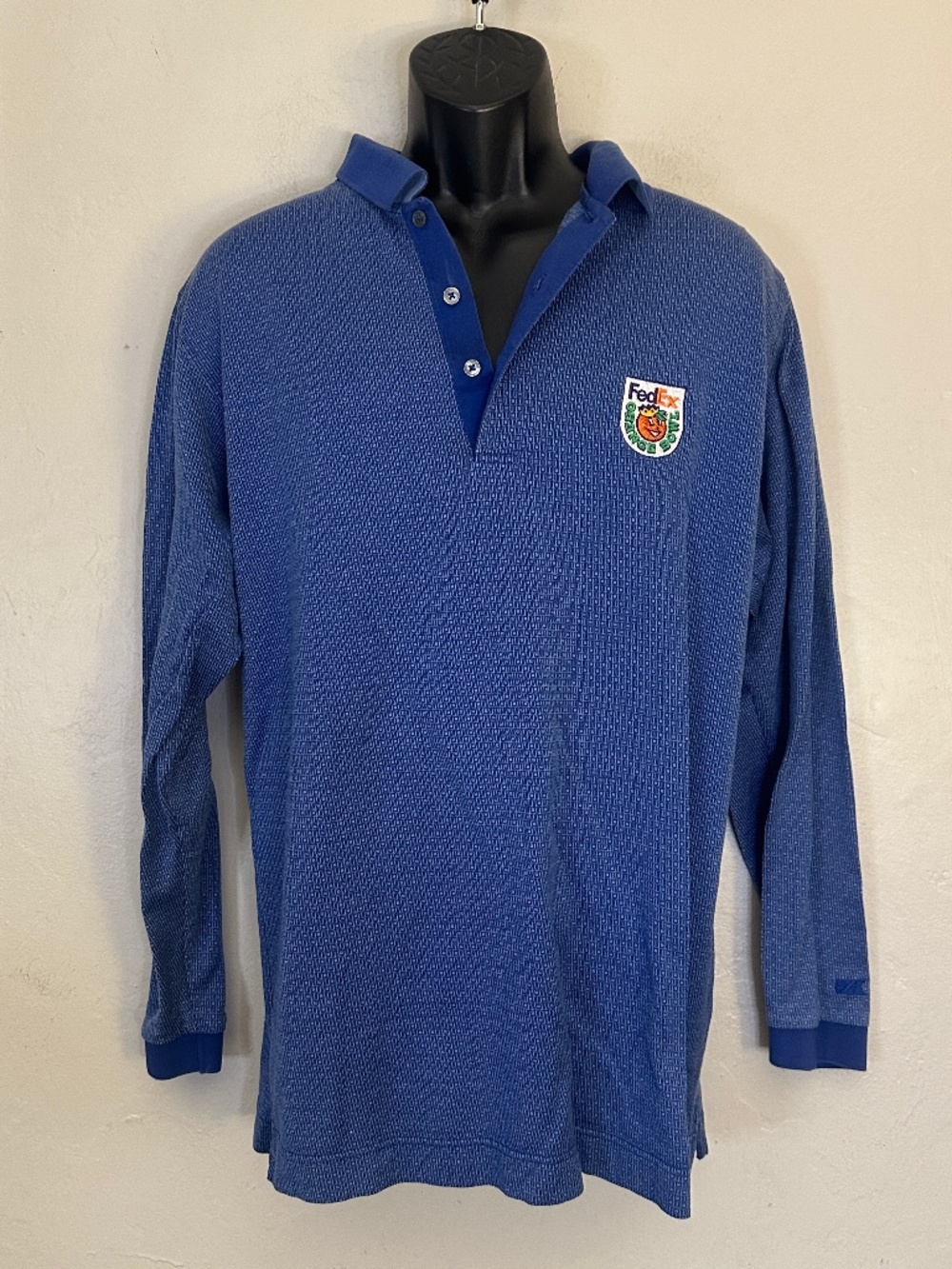 Fed Ex Orange Bowl Long Sleeve Polo Large Gently worn vintage 100% cotton
